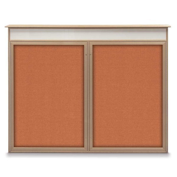 Single Door Enclosed Indoor Letterboard, United Visual Products, Mfr#: UV1125-BRONZE-BURGUNVL